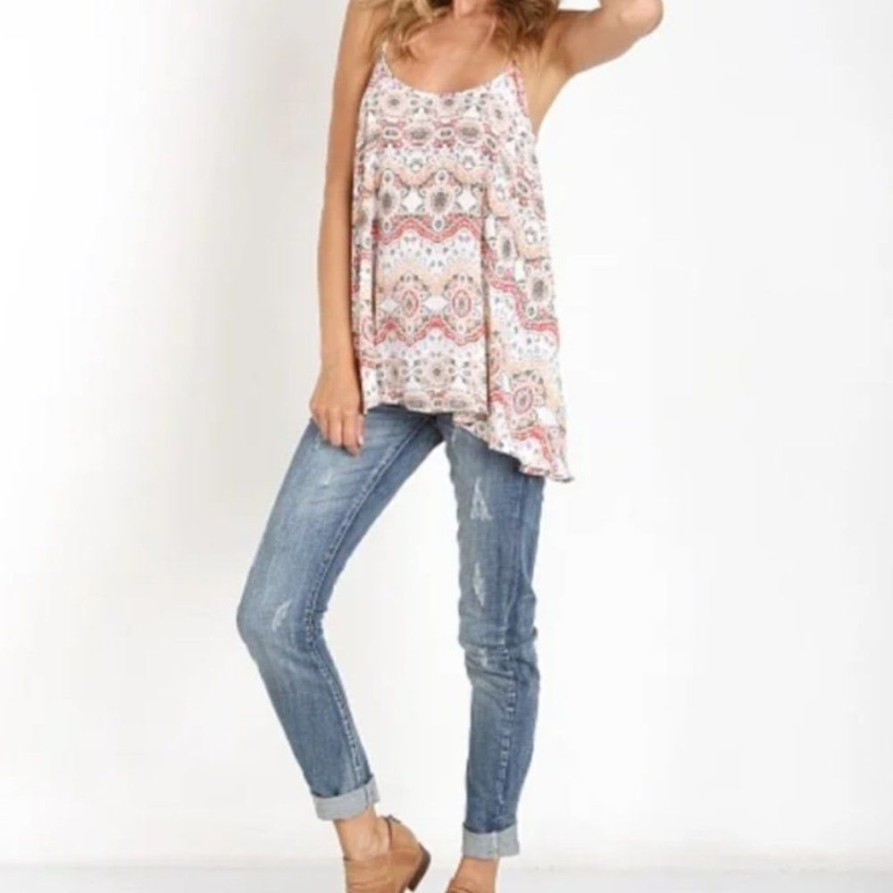 Show Me Your MuMu Lenz Spaghetti Strap Tank Top Womens XS Boho Festival